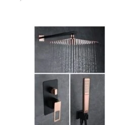 IMEX Conjunto De Ducha Empotrada Oro Rosa Serie Suecia -Hogar Baño Tienda 18912351 3