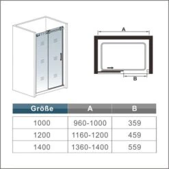 Mamparas De Ducha Corredera AICA 100x200cm PERFIL NEGRO MATE Vidrio Templado 8 MM Antical 11 Mamparas De Ducha Corredera AICA 100x200cm PERFIL NEGRO MATE Vidrio Templado 8 MM Antical -Hogar Baño Tienda 19359099 5
