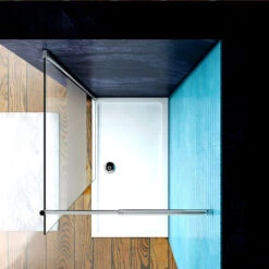 Mamparas Ducha Panel Pantalla Fija Vidrio Laminado De Film Seguirdad A Pureba De Explosiciones 8mm - Barra 70-120cm - 70x200cm -Hogar Baño Tienda 19359131 3