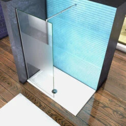 Mamparas Ducha Panel Pantalla Fija Vidrio Laminado De Film Seguirdad A Pureba De Explosiciones 8mm - Barra 70-120cm - 90x200cm -Hogar Baño Tienda 19359152 2