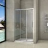 Mampara De Ducha, Frontal Deslizante, 3 Hojas Correderas, Cristal Templado De 6 MM, 120x195cm, Tratamiento Antical