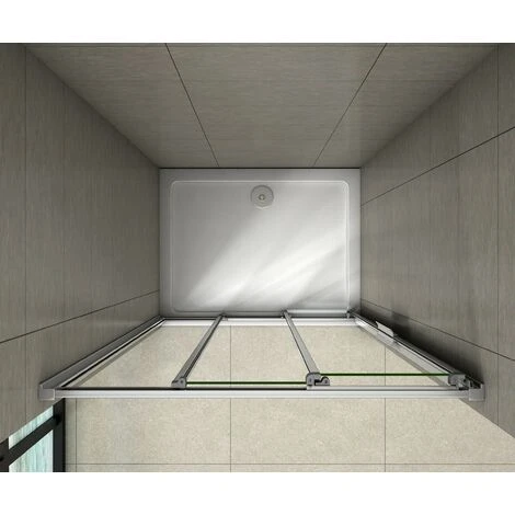 Mampara De Ducha, Frontal Deslizante, 3 Hojas Correderas, Cristal Templado De 6 MM, 120x195cm, Tratamiento Antical 5 Mampara De Ducha, Frontal Deslizante, 3 Hojas Correderas, Cristal Templado De 6 MM, 120x195cm, Tratamiento Antical - Imagen 3