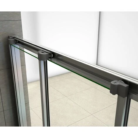 Mampara De Ducha, Frontal Deslizante, 3 Hojas Correderas, Cristal Templado De 6 MM, 120x195cm, Tratamiento Antical 6 Mampara De Ducha, Frontal Deslizante, 3 Hojas Correderas, Cristal Templado De 6 MM, 120x195cm, Tratamiento Antical - Imagen 4