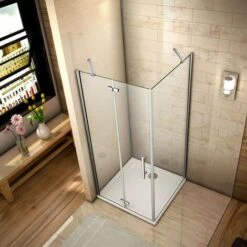 Mamparas Angular Plegable 6mm + Panel Fijo 5mm Antical 80x76x190cm -Hogar Baño Tienda 19359253 3