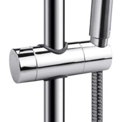 Pack De 2 Soportes Deslizantes Universales De Ducha De Mano. Para Columnas Redondas De 19 A 25 Mm De Diámetro. Fabricado En ABS De Alta Densidad Y Acabados En Cromo Brillo -Hogar Baño Tienda 1973000 3