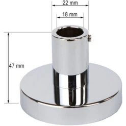 Soporte Redondo De Pared Para Fijación De Columna De Ducha. Fabricado En Latón Con Acabado En Cromo Brillo -Hogar Baño Tienda 1973004 5