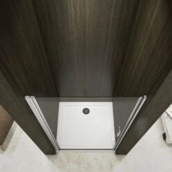 Mamparas De Ducha Puerta Abatible Gris Mate 5mm 76x185cm -Hogar Baño Tienda 19833560 3