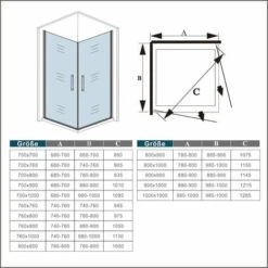 Mamparas De Ducha Puerta Abatible Gris Mate 5mm 76x185cm -Hogar Baño Tienda 19833560 5