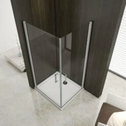 Mamparas De Ducha Doble Puerta Pivotante Gris Mate 5mm Angular 100x70x185cm 10 Mamparas De Ducha Doble Puerta Pivotante Gris Mate 5mm Angular 100x70x185cm -Hogar Baño Tienda 19833566 4