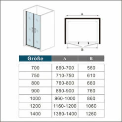 Mamparas De Ducha Puerta Abatible Doble 5mm 95x185cm -Hogar Baño Tienda 19833576 5