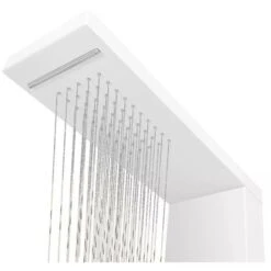 Hommoo Sistema De Panel De Ducha Aluminio Blanco Mate 10 Hommoo Sistema De Panel De Ducha Aluminio Blanco Mate -Hogar Baño Tienda 20347914 4