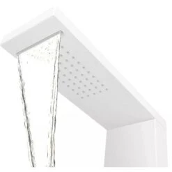 Hommoo Sistema De Panel De Ducha Aluminio Blanco Mate 11 Hommoo Sistema De Panel De Ducha Aluminio Blanco Mate -Hogar Baño Tienda 20347914 5