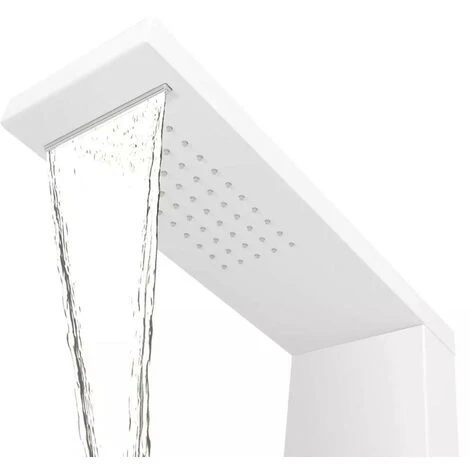 Hommoo Sistema De Panel De Ducha Aluminio Blanco Mate 7 Hommoo Sistema De Panel De Ducha Aluminio Blanco Mate - Imagen 5