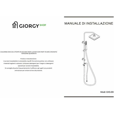 Columna De Ducha Modelo Puente Con Cabezal De Ducha Cervical Y Rectangular PRODUCTO (GIO.03) 4 Columna De Ducha Modelo Puente Con Cabezal De Ducha Cervical Y Rectangular PRODUCTO (GIO.03) - Imagen 2