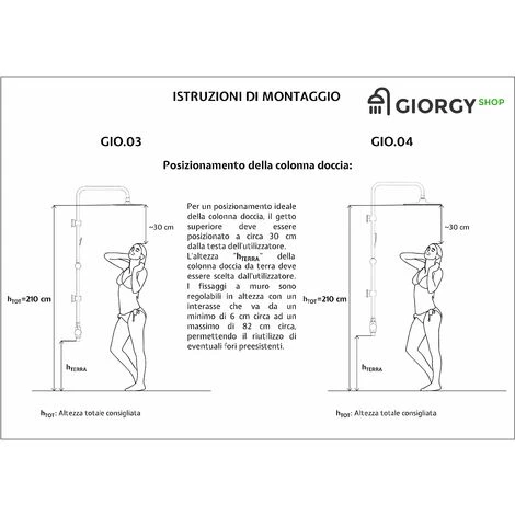 Columna De Ducha Modelo Puente Con Cabezal De Ducha Cervical Y Rectangular PRODUCTO (GIO.03) 6 Columna De Ducha Modelo Puente Con Cabezal De Ducha Cervical Y Rectangular PRODUCTO (GIO.03) - Imagen 4
