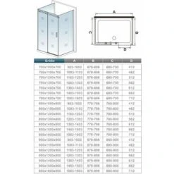 Mampara De Ducha, Dos Paneles Laterales, Mampara De 8 Mm Easy Clean Cristal Templado 100x70x70x195cm 11 Mampara De Ducha, Dos Paneles Laterales, Mampara De 8 Mm Easy Clean Cristal Templado 100x70x70x195cm -Hogar Baño Tienda 20408262 5