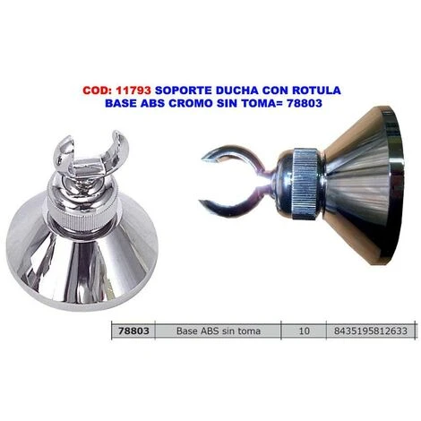 MIBRICOTIENDA Soporte Ducha Con Rotula Base Abs Cromo Sin Toma 78803 3 MIBRICOTIENDA Soporte Ducha Con Rotula Base Abs Cromo Sin Toma 78803