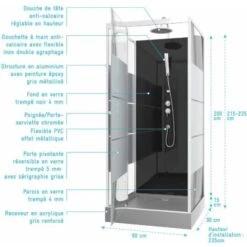 CABINA DUCHA CUADRADA 90X90X225CM - SCRATCHY 90 9 CABINA DUCHA CUADRADA 90X90X225CM - SCRATCHY 90 -Hogar Baño Tienda 21925593 4