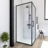RETORNO PARA MAMPARA DUCHA - CRUSH RETOUR 80 - 80X200CM - PERFIL NEGRO MATE - CRISTAL TRANSPARENTE 6MM -Hogar Baño Tienda 21926211 1