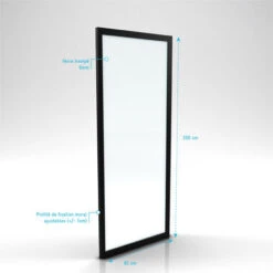 RETORNO PARA MAMPARA DUCHA - CRUSH RETOUR 80 - 80X200CM - PERFIL NEGRO MATE - CRISTAL TRANSPARENTE 6MM -Hogar Baño Tienda 21926211 4