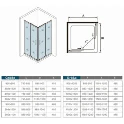Mampara Esquinera Puertas Correderas Antical 6mm Cromado 120x110x195cm -Hogar Baño Tienda 22975259 5