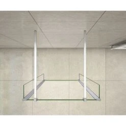 Mamparas De Ducha Panel Fijo 130cm Con Doble Panel Lateral Abatible 30cm, Cristal Templado 8mm Antical Con 2 Barras 90cm -Hogar Baño Tienda 22975576 2