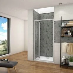 Mamparas De Ducha Frontal Puerta Plegable 2 Hoja Plegable Cristal Templado 5mm, 80x185cm 8 Mamparas De Ducha Frontal Puerta Plegable 2 Hoja Plegable Cristal Templado 5mm, 80x185cm -Hogar Baño Tienda 22975672 2