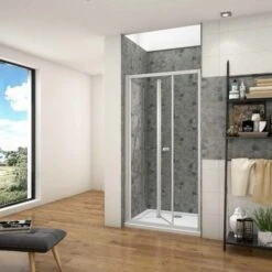 Mamparas De Ducha Frontal Puerta Plegable 2 Hoja Plegable Cristal Templado 5mm, 80x185cm 9 Mamparas De Ducha Frontal Puerta Plegable 2 Hoja Plegable Cristal Templado 5mm, 80x185cm -Hogar Baño Tienda 22975672 3