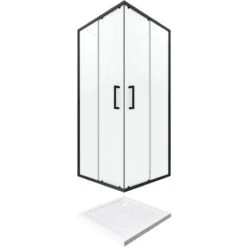 PAK MAMPARA ANGULAR + PLATO DUCHA - 90X90 APERTURA ANGULAR CRUSH MOON ANGULO 90X90 8 PAK MAMPARA ANGULAR + PLATO DUCHA - 90X90 APERTURA ANGULAR CRUSH MOON ANGULO 90X90 -Hogar Baño Tienda 23002803 3