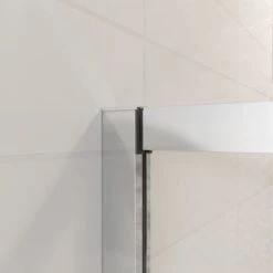 Mampara De Ducha Puerta Corredera Vidrio 5mm Templado Transparente 100x185cm -Hogar Baño Tienda 24458075 3