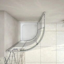 Mamparas Semicircular Corredera Serigrafiado Con Aluminio Blanco 5mm Para Ducha 90x90x195cm -Hogar Baño Tienda 27059646 4