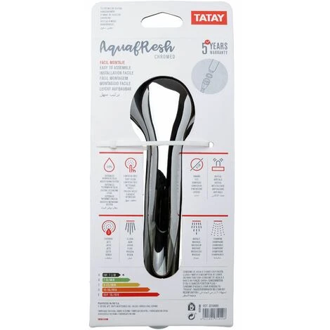 TATAY Ducha De 4 Funciones, Cromada, Con Sistema De Ahorro De Agua Y Sistema Anti-cal. 5 TATAY Ducha De 4 Funciones, Cromada, Con Sistema De Ahorro De Agua Y Sistema Anti-cal. - Imagen 3