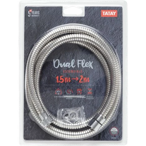 FLEXO METAL DUAL FLEX EXT. 1,50-2,00 M. . 4 FLEXO METAL DUAL FLEX EXT. 1,50-2,00 M. . - Imagen 2