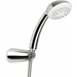 TATAY Kit Ducha 1 Funcion, Cromada, Incluye Soporte Y Flexo Metal De 1,5 M