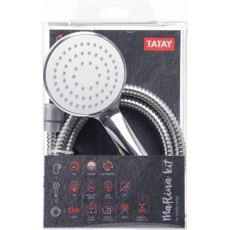 KIT DUCHA SOPORTE MARINA CROMO 4 KIT DUCHA SOPORTE MARINA CROMO - Imagen 2