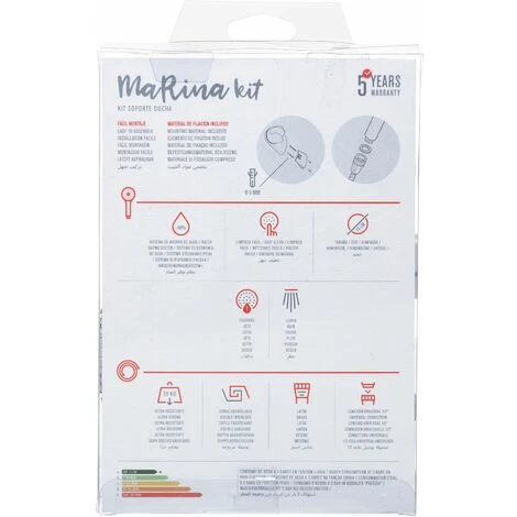 KIT DUCHA SOPORTE MARINA CROMO 5 KIT DUCHA SOPORTE MARINA CROMO - Imagen 3