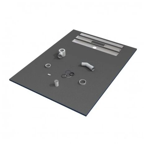 Plato De Flujo Lineal De 120 X 90 X 3 Cm De Ducha Listo Para Azulejo Con Sifón + Rejilla Inoxidable 3 Plato De Flujo Lineal De 120 X 90 X 3 Cm De Ducha Listo Para Azulejo Con Sifón + Rejilla Inoxidable