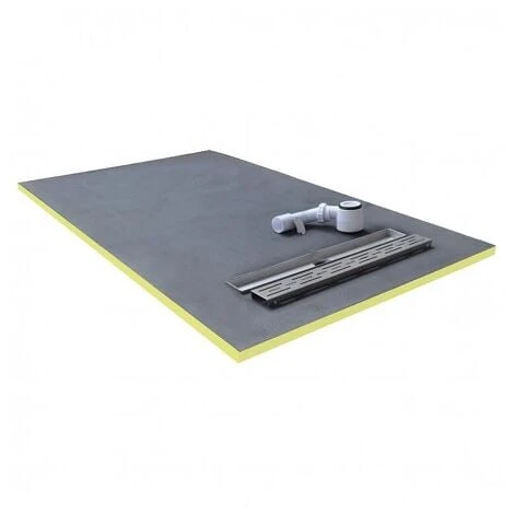 Plato De Flujo Lineal De 120 X 90 X 3 Cm De Ducha Listo Para Azulejo Con Sifón + Rejilla Inoxidable 6 Plato De Flujo Lineal De 120 X 90 X 3 Cm De Ducha Listo Para Azulejo Con Sifón + Rejilla Inoxidable - Imagen 4