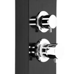 Panel De Ducha De Acero Inoxidable,5 En 1 Columna Hidromasaje,Cabeza De Ducha, Ducha De Mano Y Chorros De Masaje (negro),15*47*130cm -Hogar Baño Tienda 28055668 5