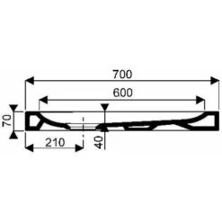 Bandeja Extraplana Bastia XP Para Ser Colocada 700 X 700 X 70 Mm Allia -Hogar Baño Tienda 28107479 3