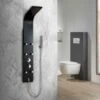 Columna De Hidromasaje De Aluminio Negro A-92 -Hogar Baño Tienda 2810894 1