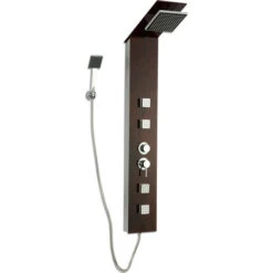 Columna De Hidromasaje Para Ducha Modelo Jaen En Cristal Efecto Madera