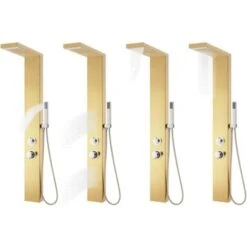 Sistema De Panel De Ducha Acero Inoxidable 201 Dorado VidaXL -Hogar Baño Tienda 28451074 3