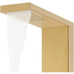 Sistema De Panel De Ducha Acero Inoxidable 201 Dorado VidaXL -Hogar Baño Tienda 28451074 5