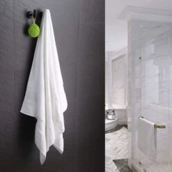 Gancho De Pared Para Baño Perchero Para Toallas Ganchos Para Abrigos Negro Mate Acero Inoxidable SUS304 Soporte Para Perchero Toallero Almacenamiento 2 Piezas -Hogar Baño Tienda 28512286 3