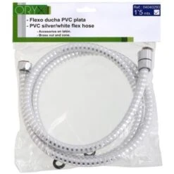 Flexo Ducha Pvc Blanco/plata 1,50 Metros -Hogar Baño Tienda 2963519 2