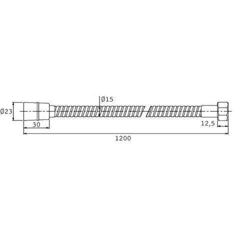 Flexo De Repuesto Para WC, Bidet, Hidro Escobilla Fabricado En Latón Con Acabados En Cromo Brillo De 120 Cm. Manguera Especialmente Reforzada Para Mayor Resistencia. Repuestos Originales Garantizados 7 Flexo De Repuesto Para WC, Bidet, Hidro Escobilla Fabricado En Latón Con Acabados En Cromo Brillo De 120 Cm. Manguera Especialmente Reforzada Para Mayor Resistencia. Repuestos Originales Garantizados - Imagen 5