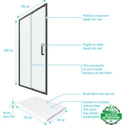 PACK MAMPARA + PLATO DUCHA - 120X80 CORREDERA - CRUSH MOON 120X80 9 PACK MAMPARA + PLATO DUCHA - 120X80 CORREDERA - CRUSH MOON 120X80 -Hogar Baño Tienda 31450588 4