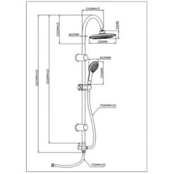 Juego De Ducha Fija TENERIFFA Blanco Cromado SCHÜTTE -Hogar Baño Tienda 31955402 3