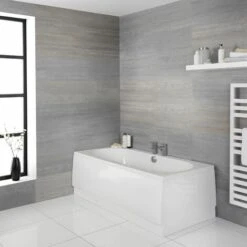 Bañera Rectangular Acrílica Blanca 1700x750mm -Hogar Baño Tienda 3213807 3